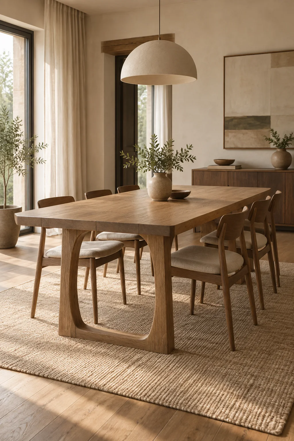 Дубовый обеденный стол M-001 из каталога идей Wood Mebel