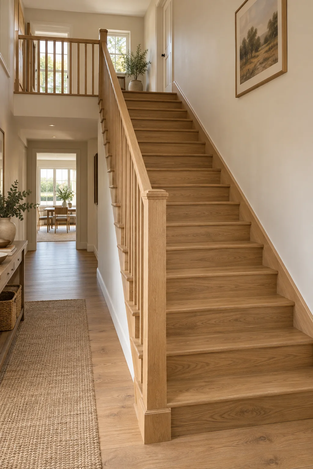 Дубовая лестница L-001 из каталога идей Wood Mebel